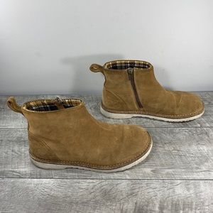 Birkenstock Women’s Brown Suede Leather Side Zip Ankle Boots Shoes Size 8 US